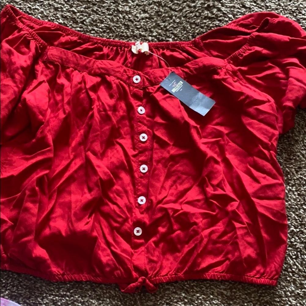 Off the shoulder crop top